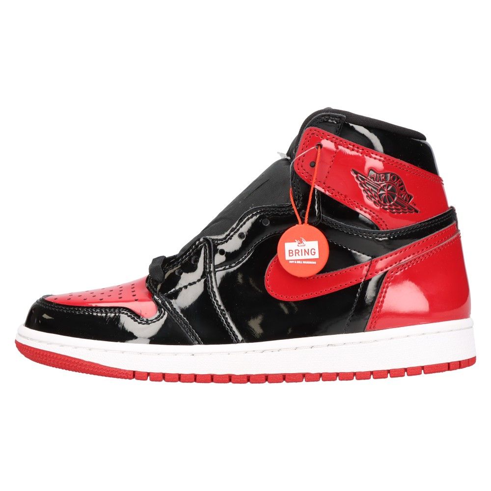 NIKE (ナイキ) AIR JORDAN 1 HIGH OG Patent Bred エアジョーダン1 ハイカットスニーカー パテント ブレッド  ブラック/レッド US8/26cm 555088-063 - メルカリ