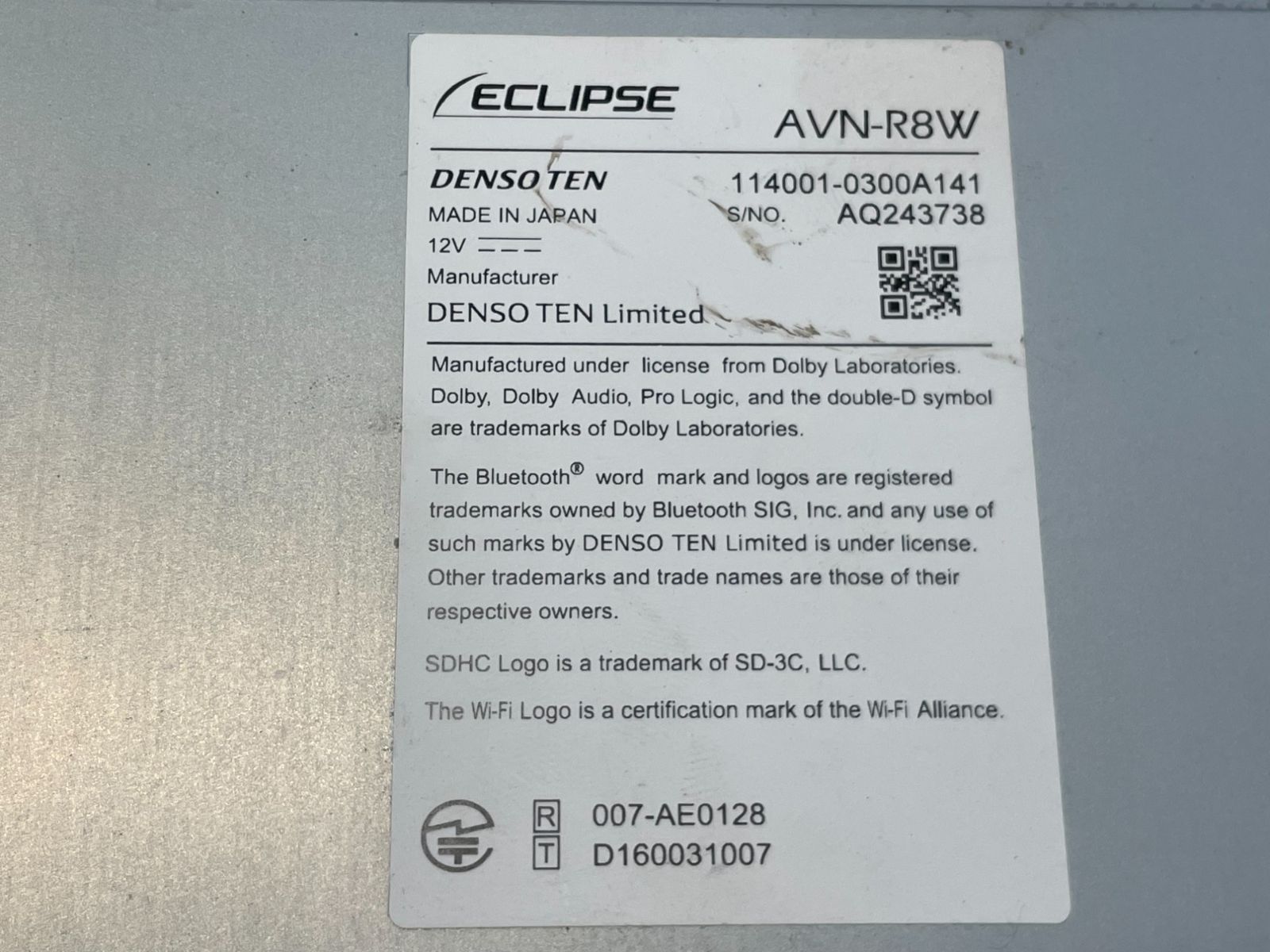 管理番号 4268 ルーミー AVN-R8W ｲｸﾘﾌﾟｽ 純正ETC ﾄﾞﾗﾚｺ付き 地図ﾃﾞｰﾀ2017年 LAWEED_CL