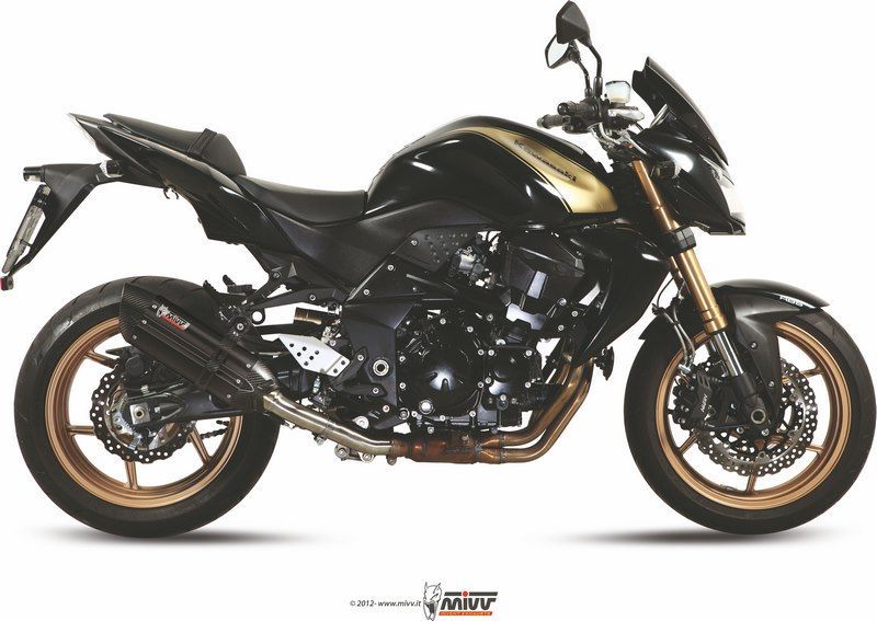 MIVV / ミヴ- SPORT スリップオン スチール、黒 for KAWASAKI Z 750 R