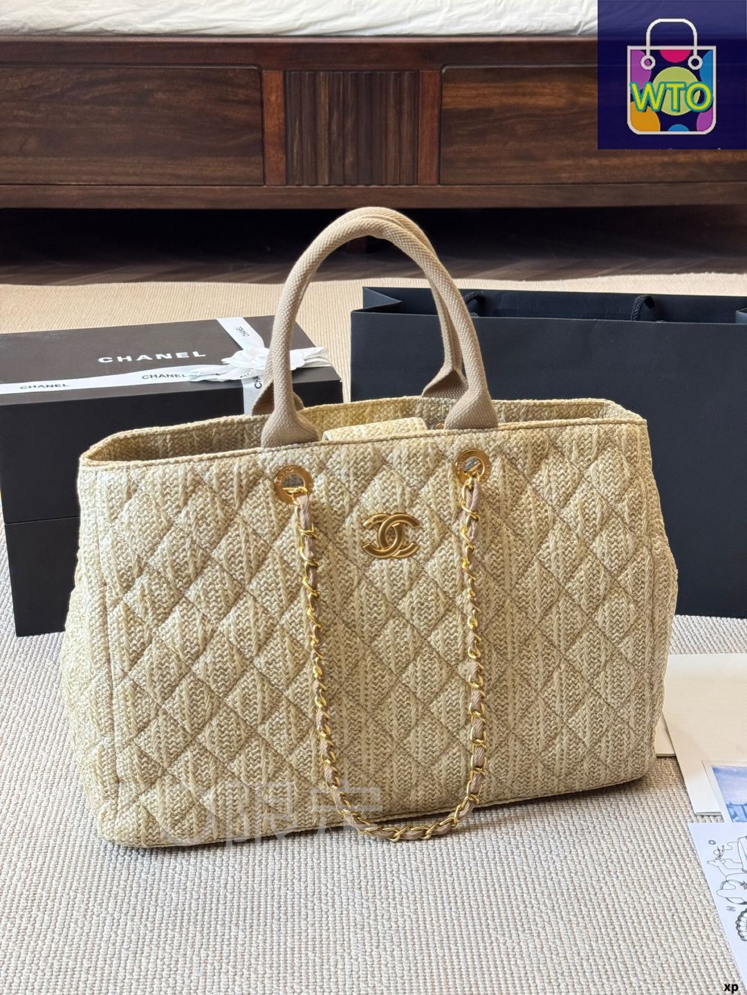 今日特価】Chanel シャネル リゾート風 ストローバッグ シリーズ