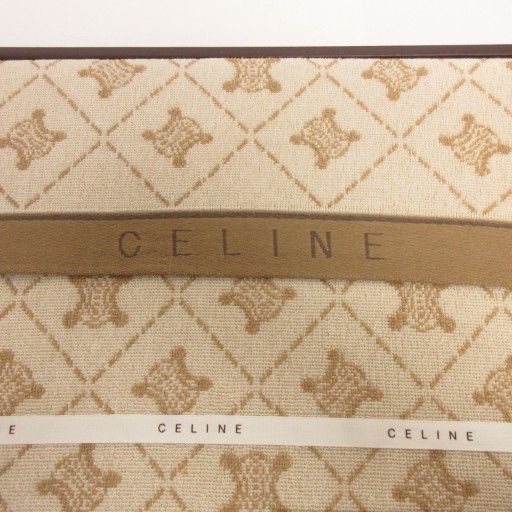 セリーヌ CELINE 2点 セット まとめ タオルケット マカダム柄 ギフト シングルサイズ 140cm×190cm ベージュ