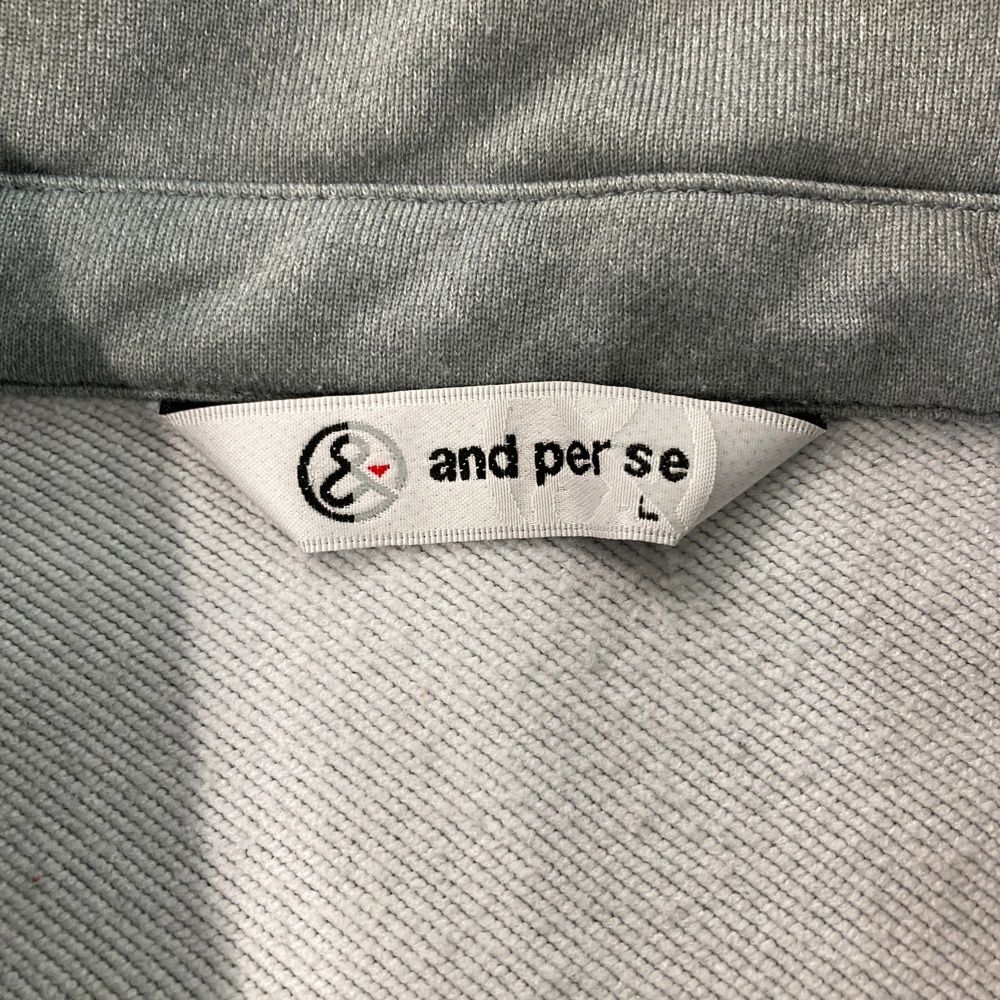 サイズ：L AND PER SE アンパスィ ジップジャケット グレー系