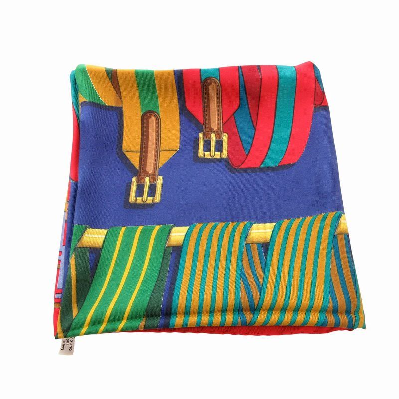 HERMES エルメスカレ90 Les Sangles サスペンダーベルト柄 エルメス HERMES カレ90 J.METZ Les Sangles サスペンダーベルト