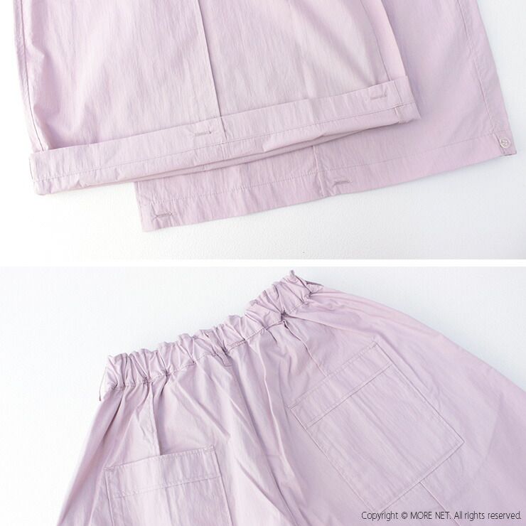 ワッシャータイプライターピンタックワイドスカートパンツ