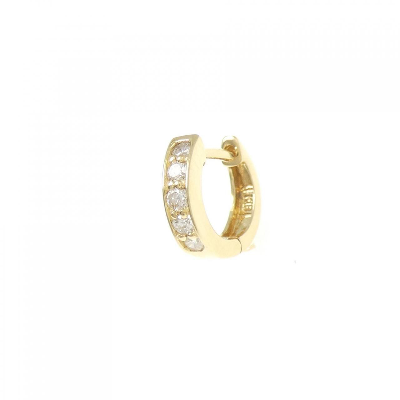 K18YG ダイヤモンド ピアス 0.10CT 片耳