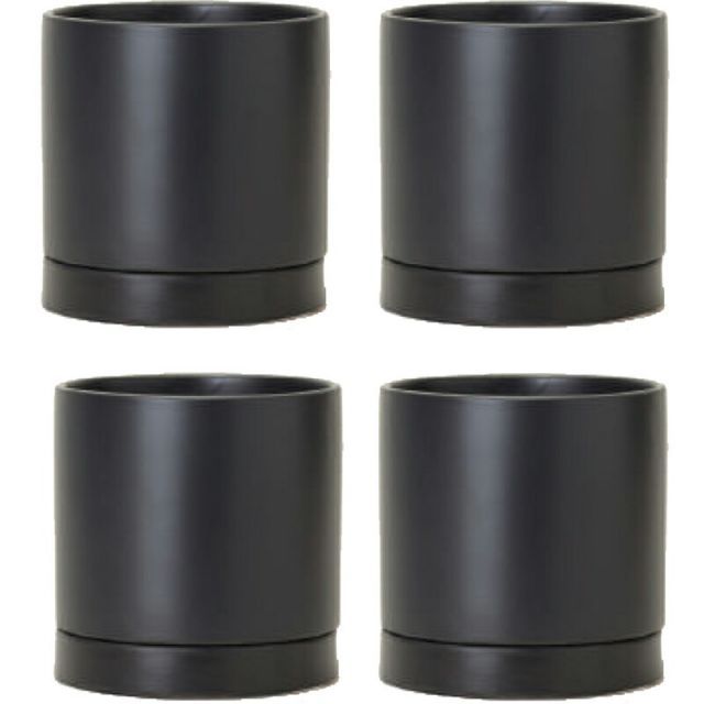 花 観葉植物用ポット オーセ 15 K Ceramic POT 4個入り 19024 底穴あり 受皿付き 代引き不可 小型ポット プランター FARM p75