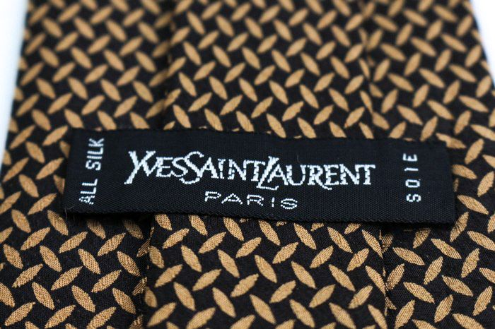 イヴ・サンローラン ブランド ネクタイ YSL チェック柄 格子柄