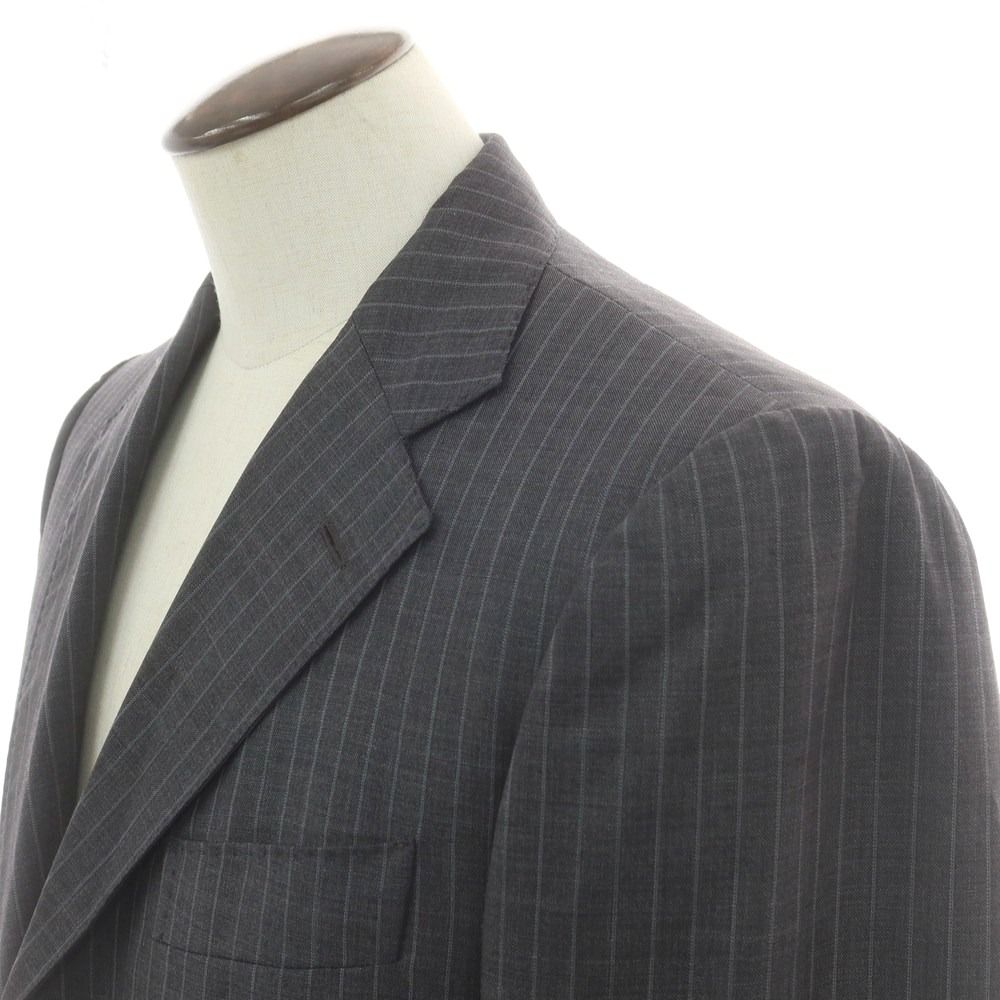 スティレ ラティーノ STILE LATINO ウール ストライプ 3つボタンスーツ ダークグレー サイズ50 メンズ