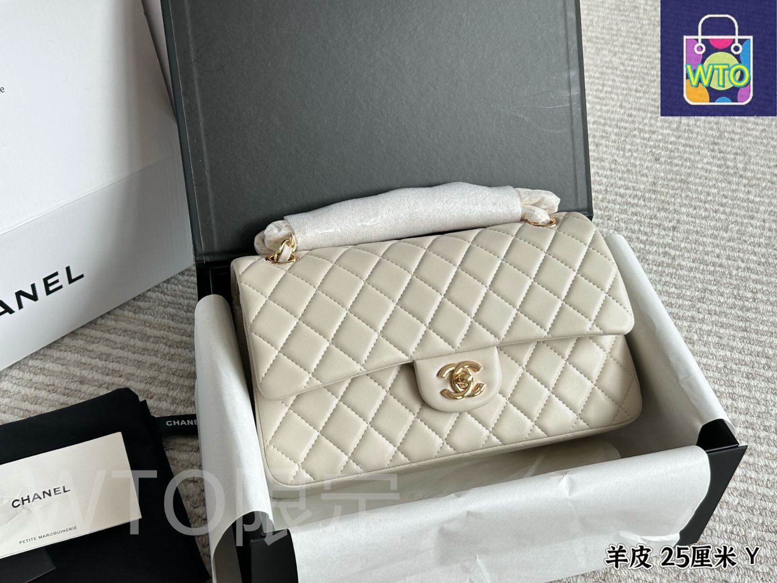 今日 Chanel CF ゆっくりと作られた羊皮ハンドバッグ Good Quality