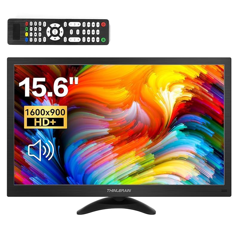 新着商品 15.6インチモニター 小型 ディスプレイ 液晶ディスプレイ モニター|HDMI VGA AV BNC USB ポート|1600x900|16 9|140°視野|VESAマウント|スピーカー内蔵|リモコン 1