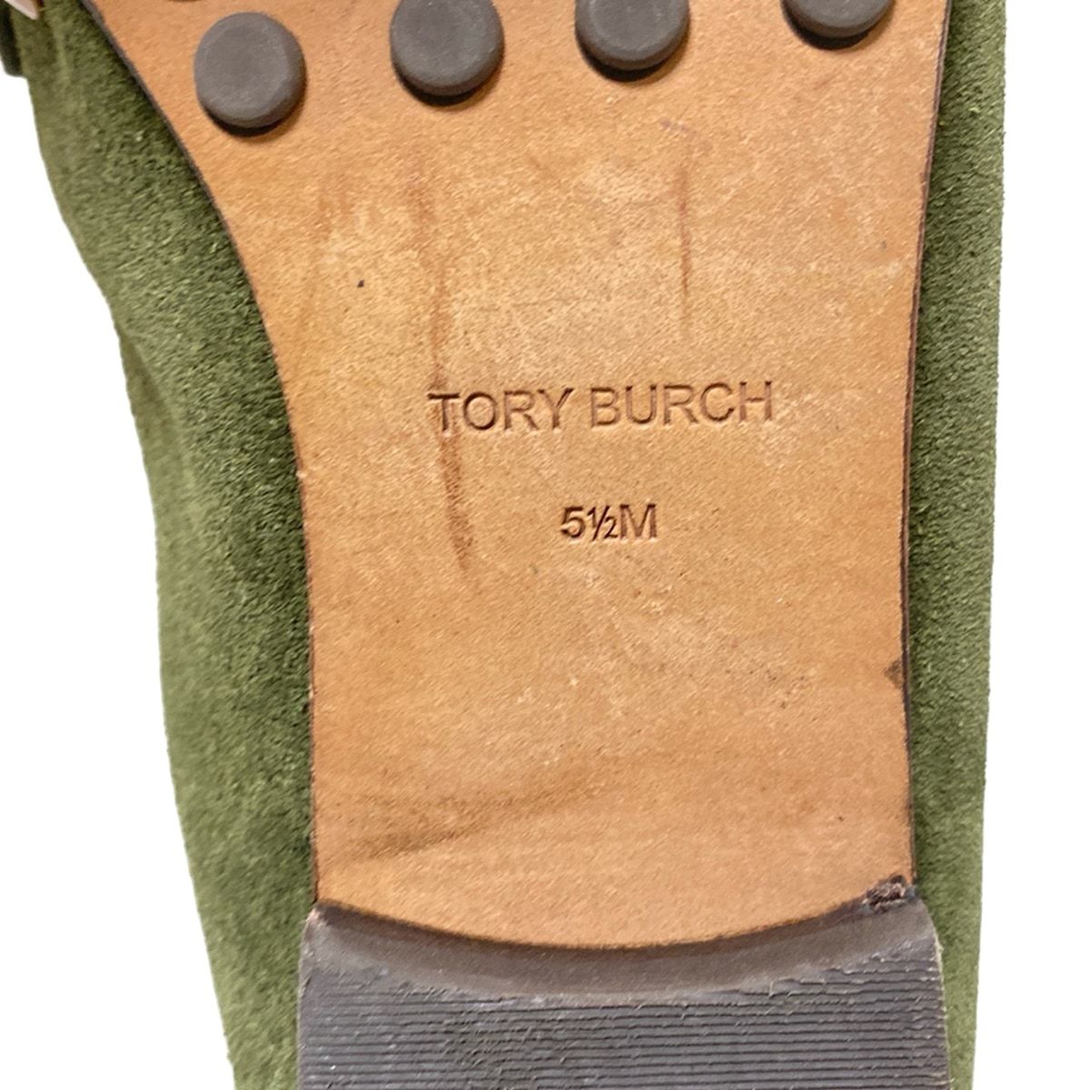 【値下げ】Tory Burch グリーン フラットシューズ TORY BURCH(トリーバーチ) フラットシューズ 5 1/2 M レディース