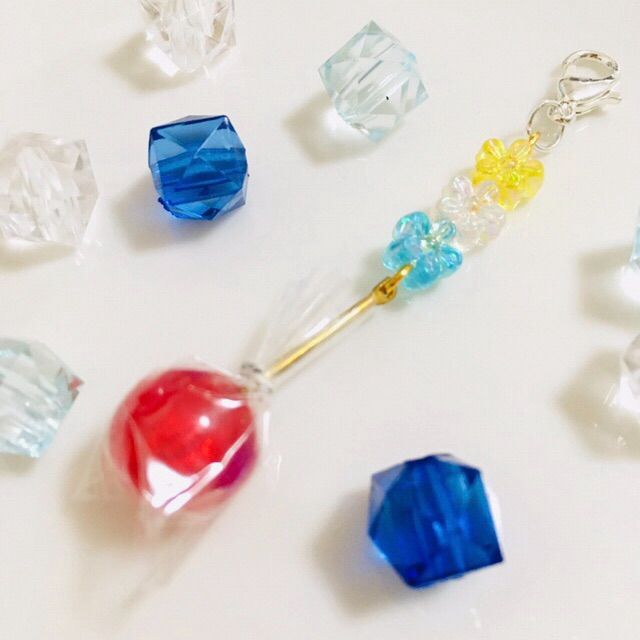 りんご飴 1こ マスクチャーム ミニチュア フェイクスイーツ ハンドメイド