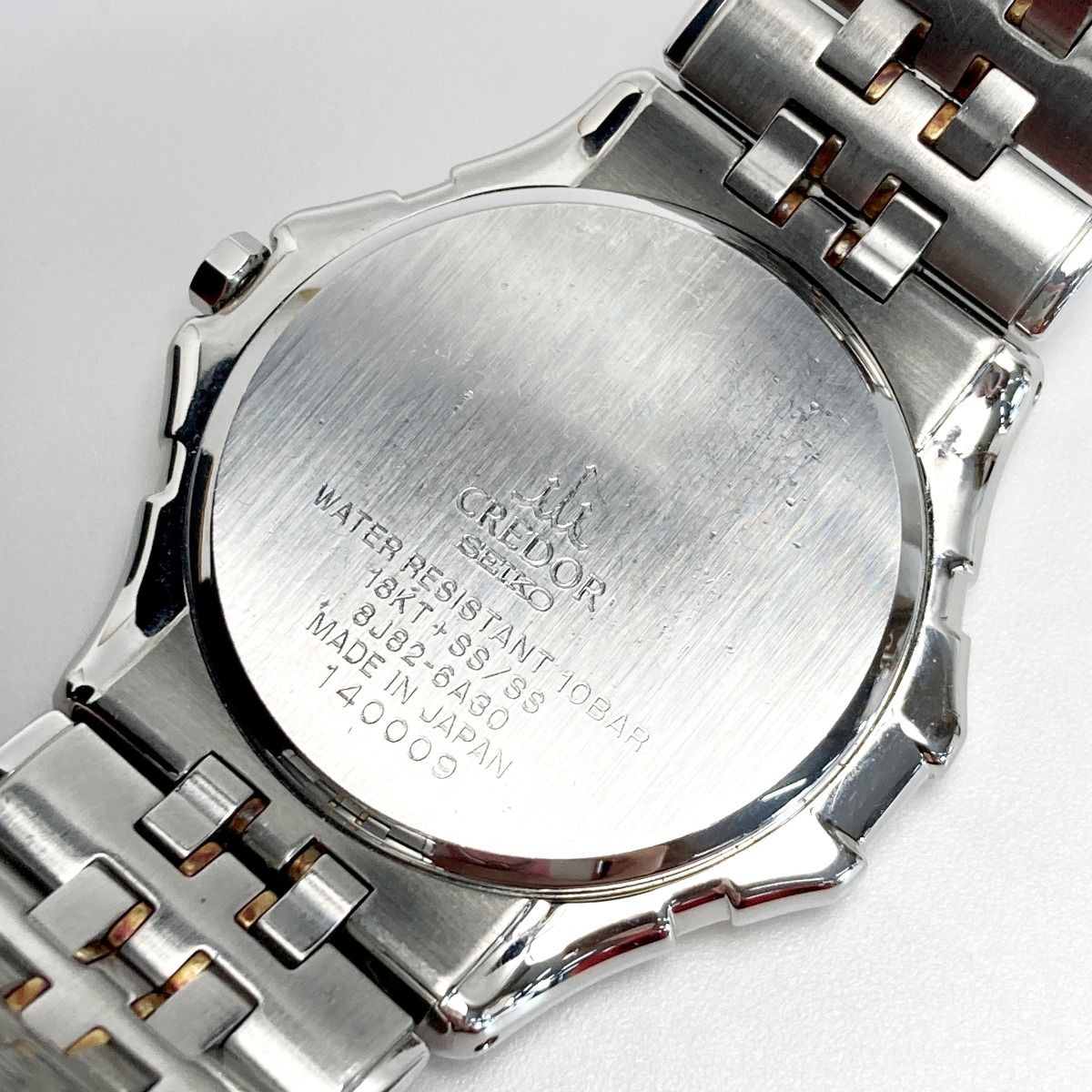 SEIKO セイコー クレドール 18KT+SS 8J82-6A30 シルバー クォーツ メンズ 腕時計 ケース有 CREDOR - メルカリ