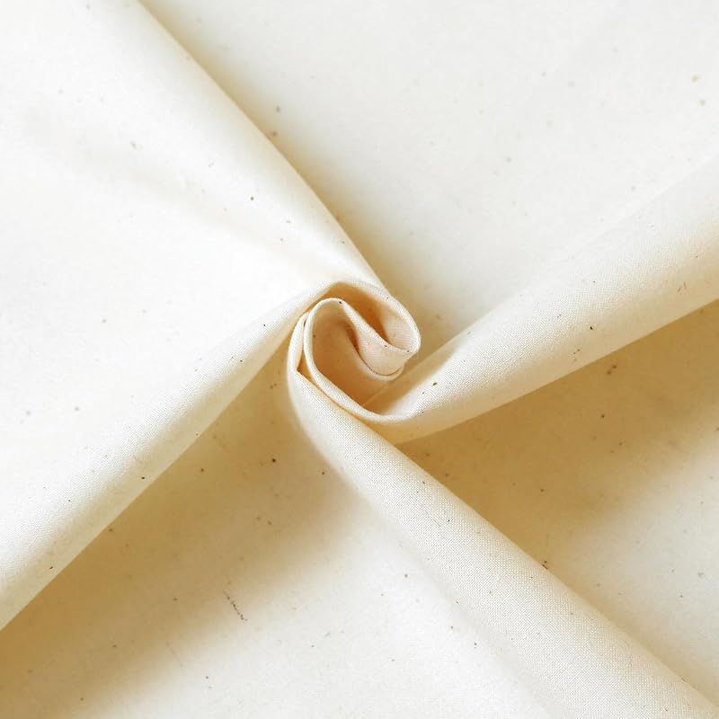 日本紐釦貿易 Nippon Chuko エイティスクエア 無地 生地 綿 シャーティング キナリカス残し 白系 巾約108cm×10m切売カット KD4630-501-10M