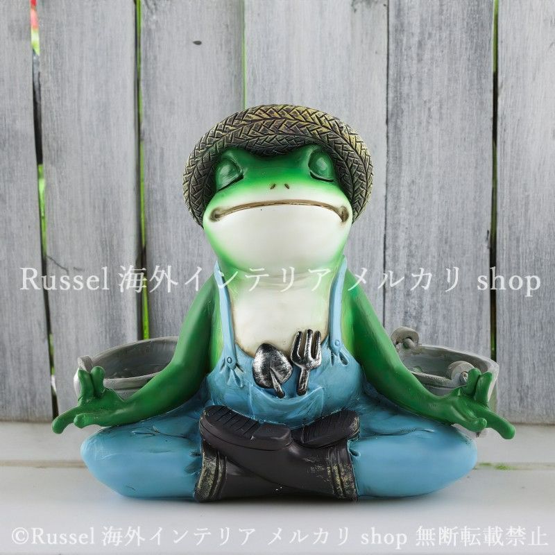 美しい巨大なカエル インテリア兼アウトドアガーデン置物個性的庭水場