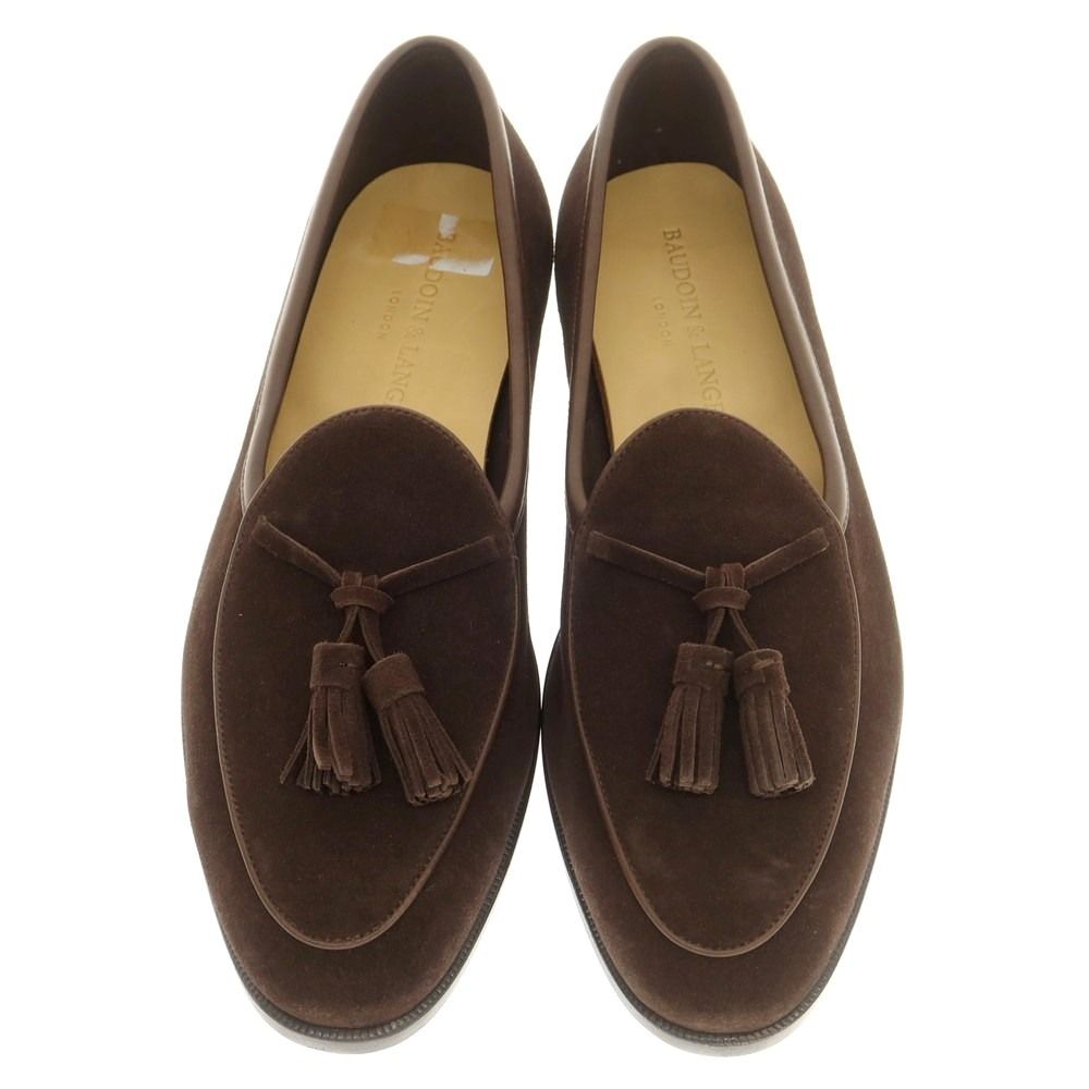 BAUDOIN & LANGE/ダークブラウン/スウェードタッセルローファー BAUDOIN & LANGE/ダークブラウン/スウェードタッセルローファー