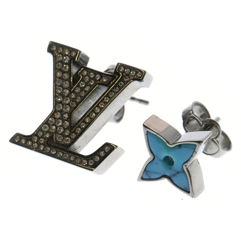 LOUIS VUITTON (ルイヴィトン) ブックル LVイニシャル ピアス メタル