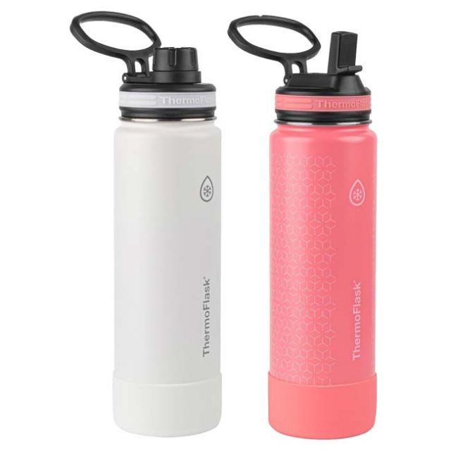 保温＆保冷効果抜群！」ThermoFlask(サーモフラスク) 製携帯用まぼうびん ステンレス真空ボトル 710ml×2本組 ウォーターボトル QQ  コストコ 1630866(24y8m) - メルカリ