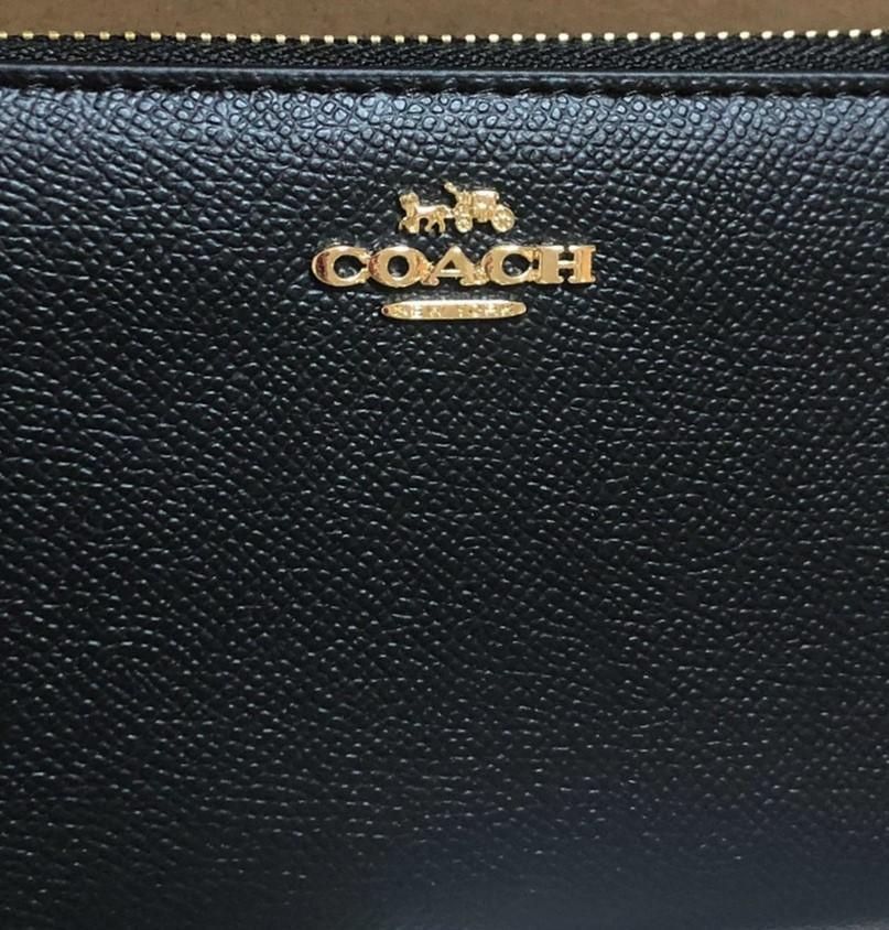 海外限定】 COACH コーチ 新品 長財布 ブラック メンズ レディース