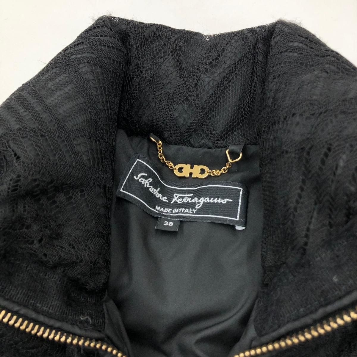 Salvatore Ferragamo サルヴァトーレフェラガモ レースデザインダウン 