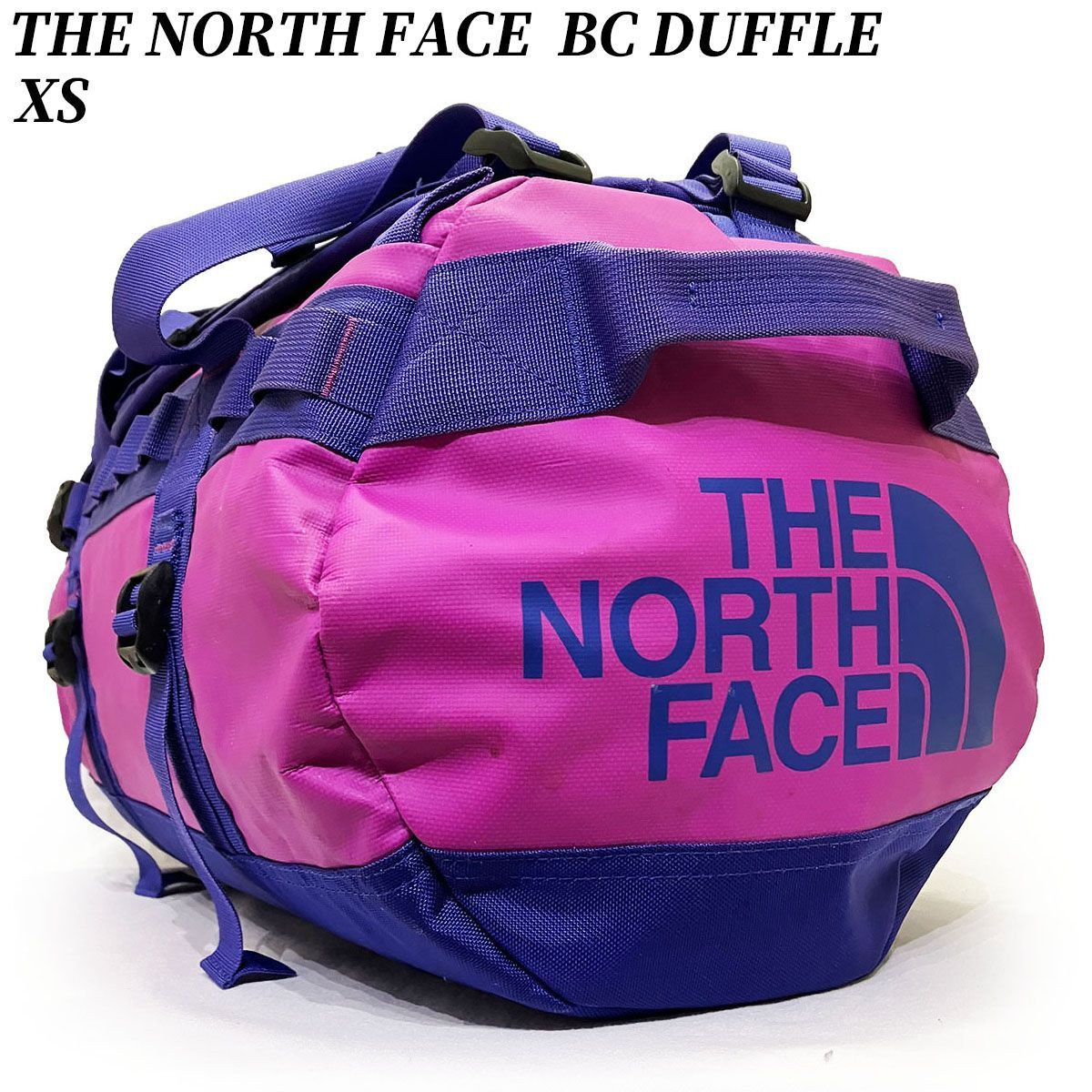 THE NORTH FACE バッグ ザ ノースフェイス BCダッフル パープル ネイビー XS THE NORTH FACE BC DUFFLE 防水 アウトドア キャンプ ユーズド アメリカ ブランド 日本 流通の です ダッフル