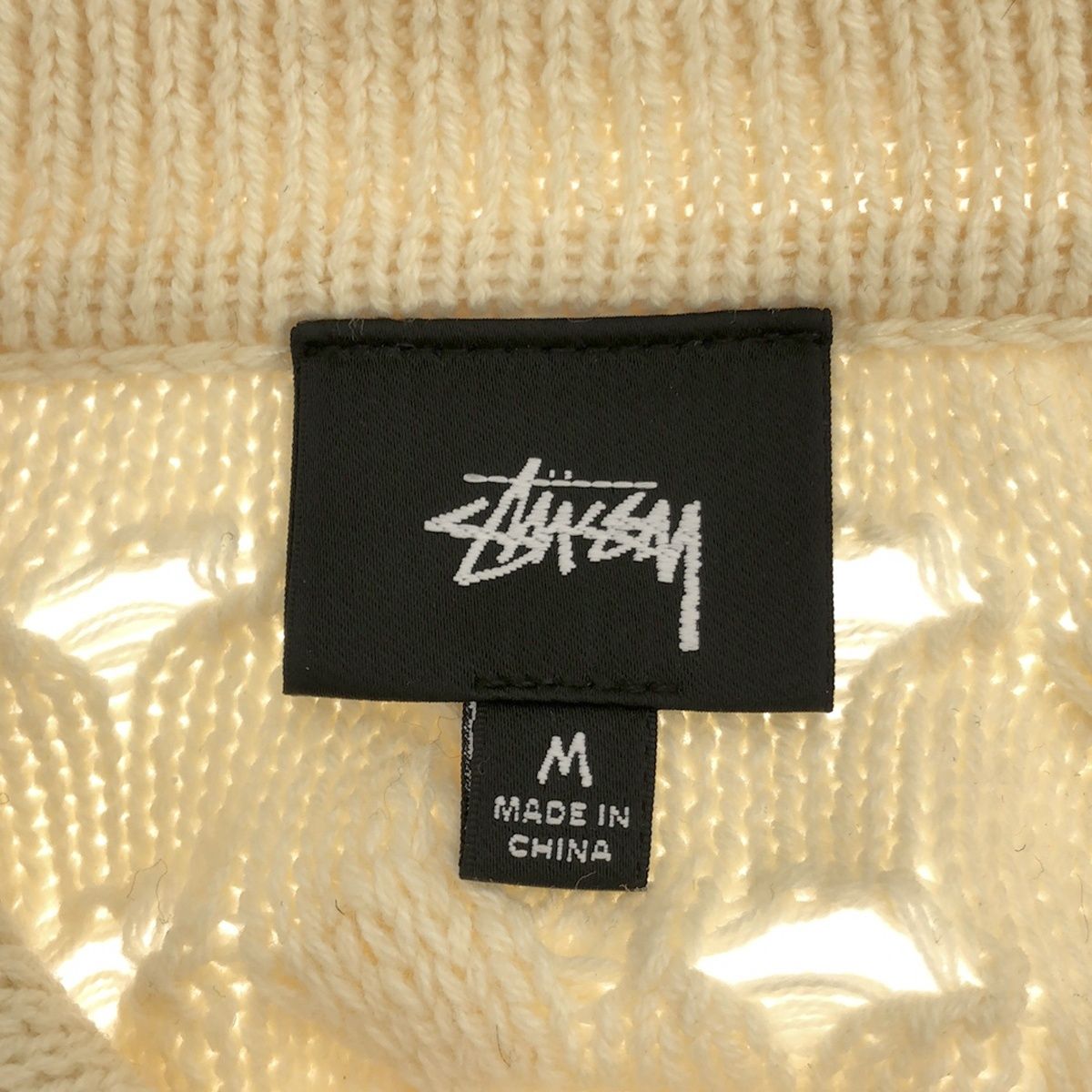 Stussy ステューシー 24SS OPEN KNIT COLLARED SWEATER オープンニット 