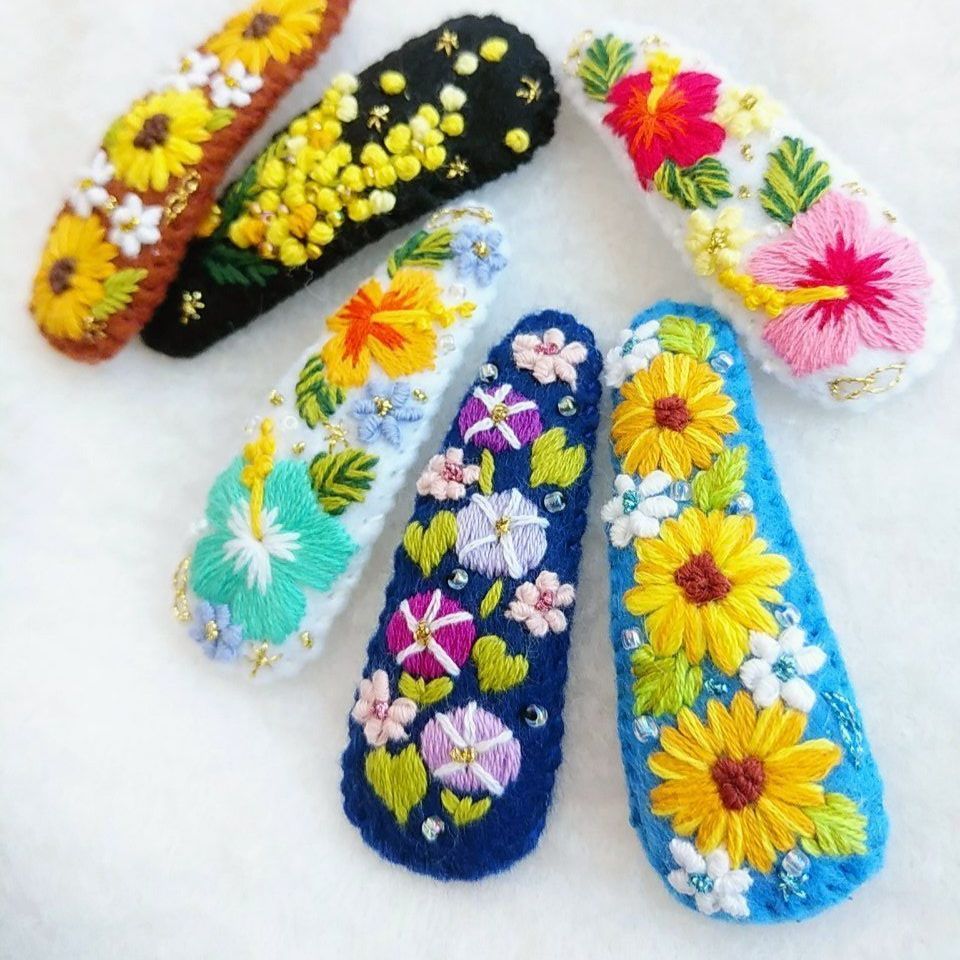 朝顔☆5センチパッチンピン☆ハンドメイド 朝顔☆5センチパッチンピン☆ハンドメイド