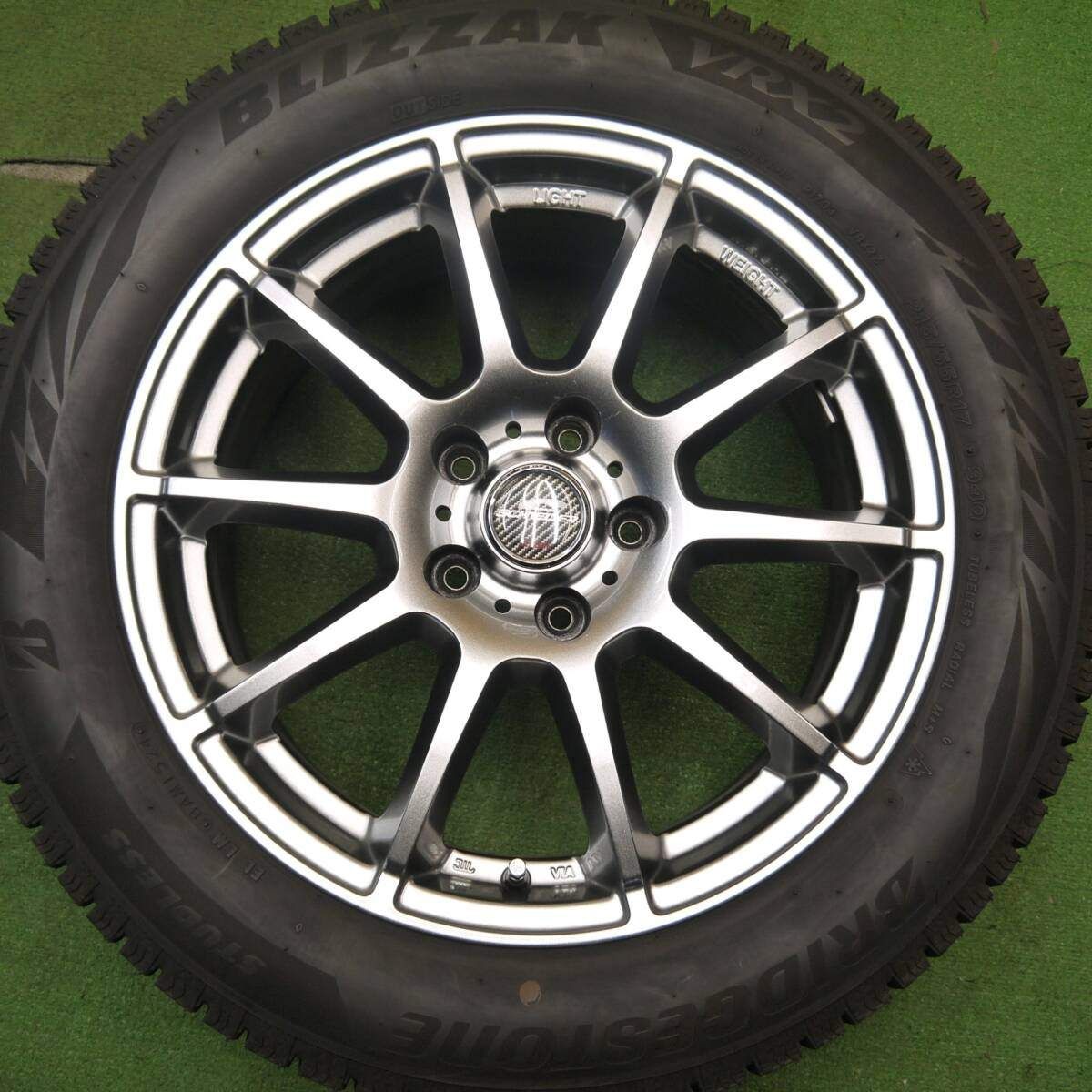 ATECH SCHNEDER 175/65R14 スタッドレス BS REVO GZ 4穴 PCD100 フィット ヴィッツ デミオ 等 バリ溝！24年！キレイ！9.5分☆スタッドレス 215⁄55R17 ブリヂストン