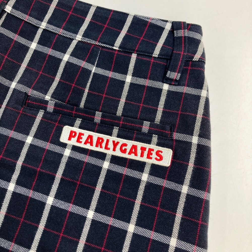 サイズ：1 PEARLY GATES パーリーゲイツ スカート チェック柄 ネイビー