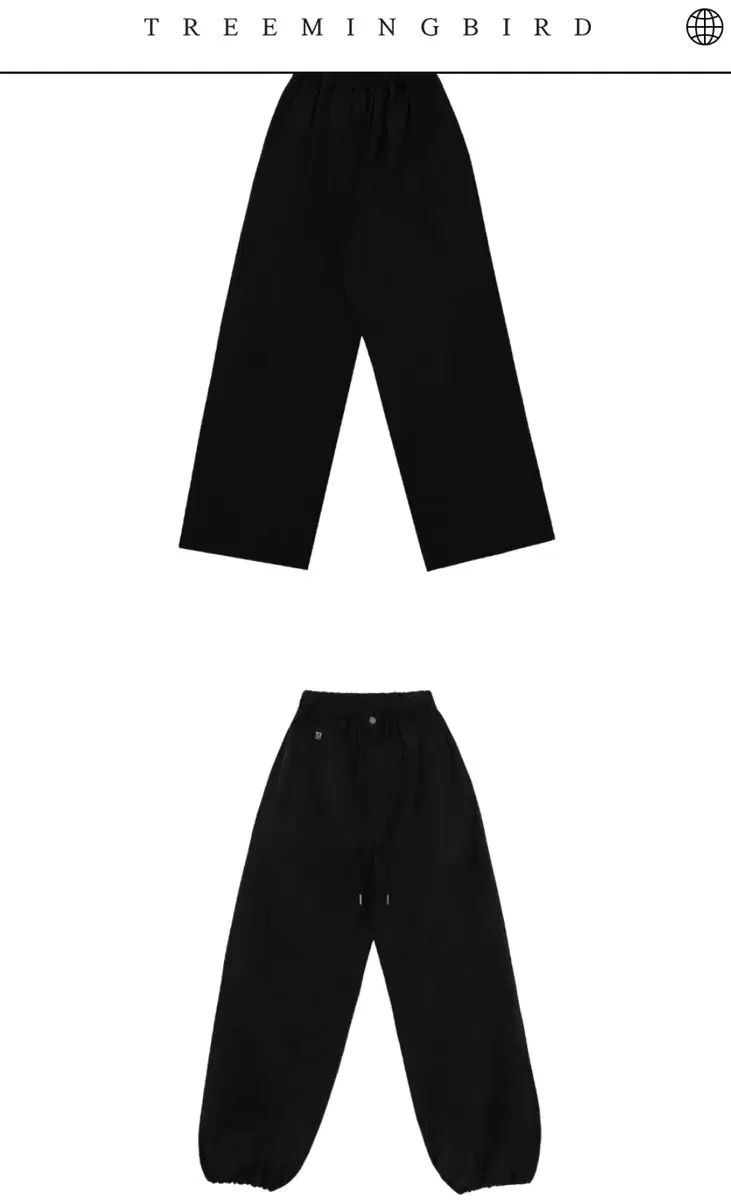 TREEMINGBIRD ブルゾン セットアップ パンツ 黒