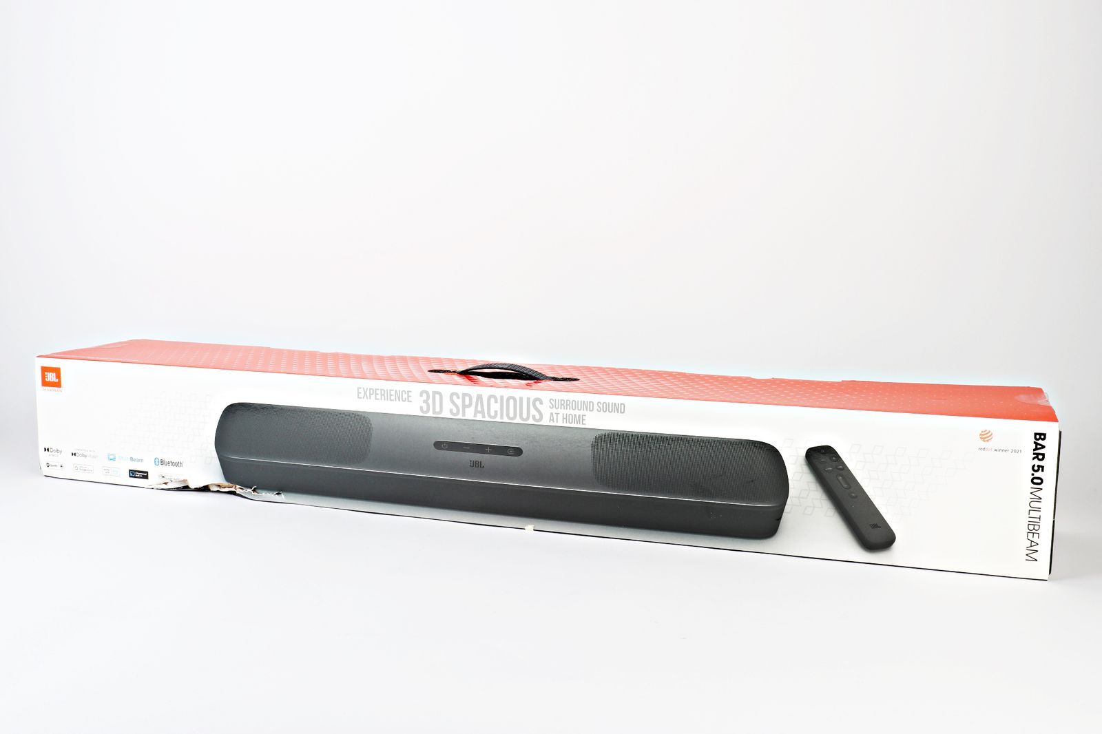  JBL BAR 5 0 サウンドバー スピーカー リモコン Bluetooth HDMI Dolby Atomos ジェービーエル R 2510 064 サラウンドスピーカー リアスピーカー サウンドバー ウーファー サラウンド