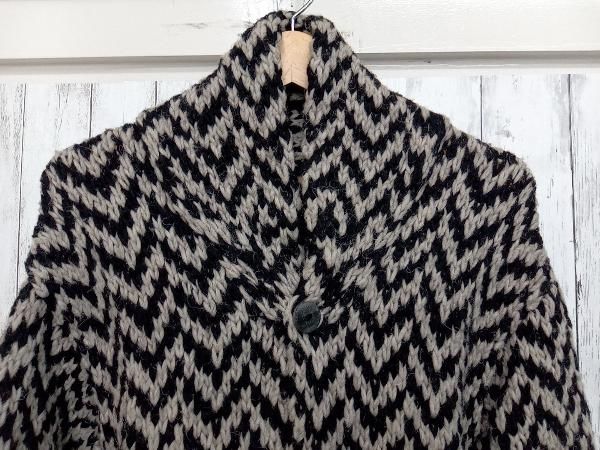 BEAMS F / ヘリンボーンショールカラーニットブルゾン/コート/L/BRW/21-15-0651-674// BEAMS F 21-15-0651-674/ヘリンボーンショールカラーニット ブルゾン