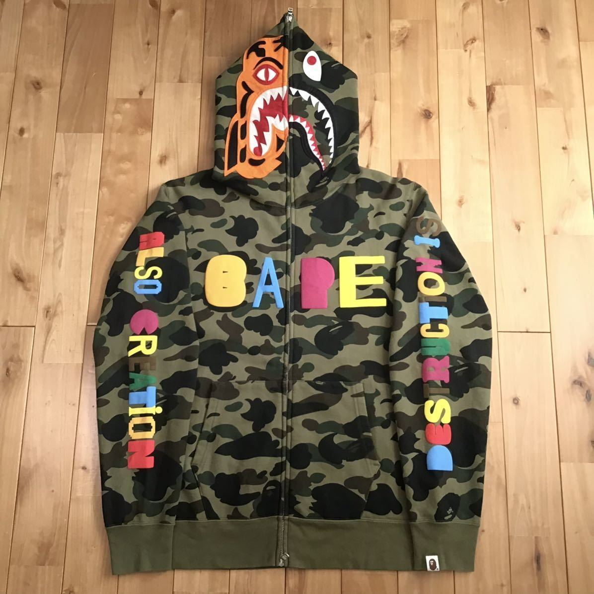 READYMADE × BAPE camo タイガー シャーク パーカー Lサイズ tiger ...