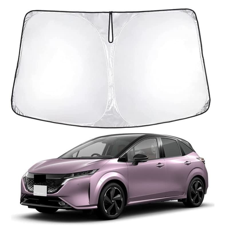 新型 日産 ノート オーラ FE13 専用サンシェード 車 フロント 2021.8~現行 NISSAN AURA FE13 フロントガラス用 UVカット 日よけ 車中泊 遮光 断熱 折り畳み式 日産オーラ アクセサリー カスタム 内装パ