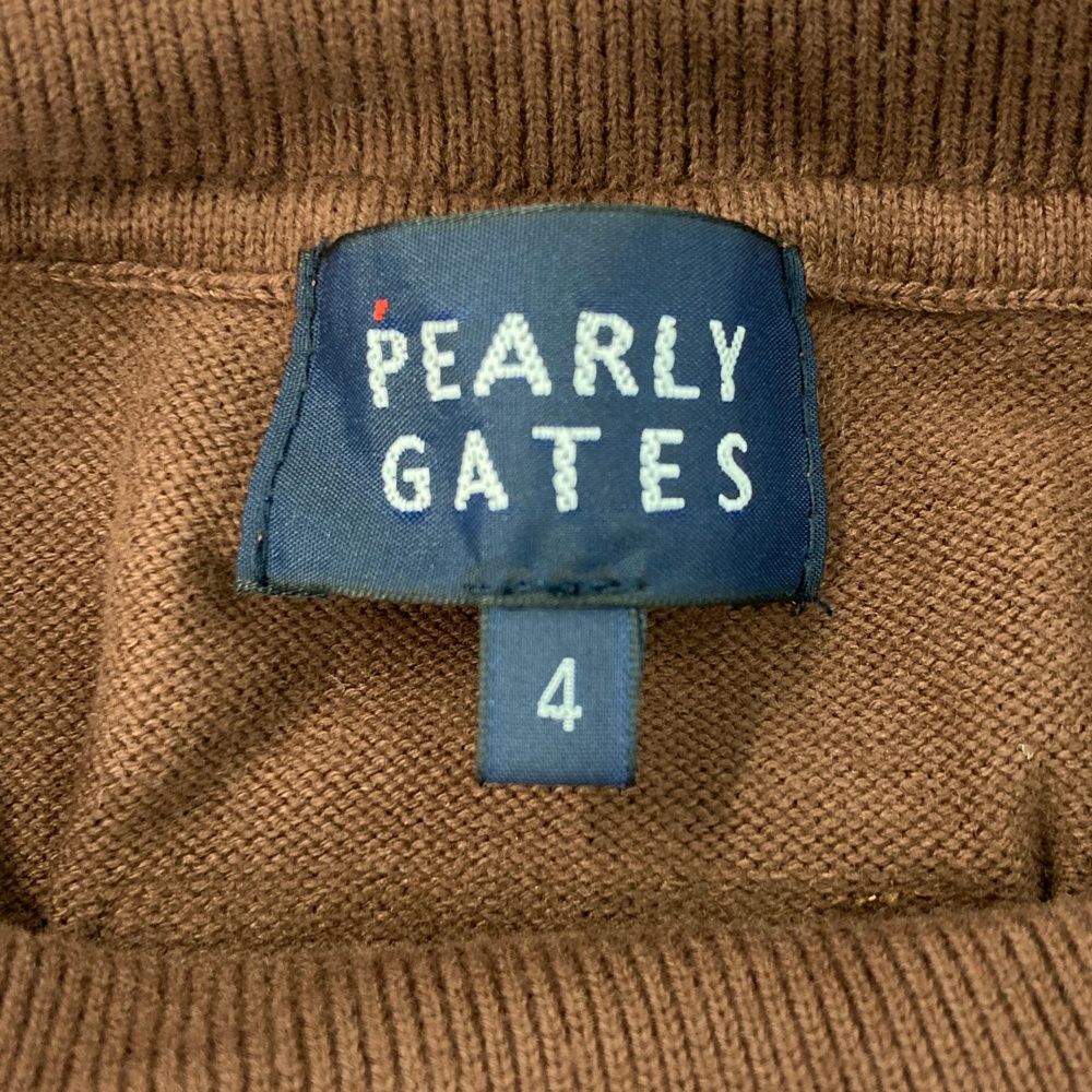 パーリーゲイツニット　ブラウン サイズ：4 PEARLY GATES パーリーゲイツ タートルネック 長袖