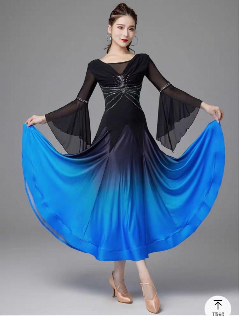 フレア裾?練習着ワンピース☆スタンダード＆ラテン兼用?裾がよく踊る