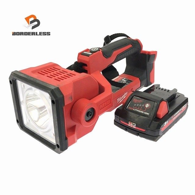品 Milwaukee ミルウォーキー LEDサーチライト M18SLED バッテリ1個 18V3.0Ah 付き 現場用ライト117080