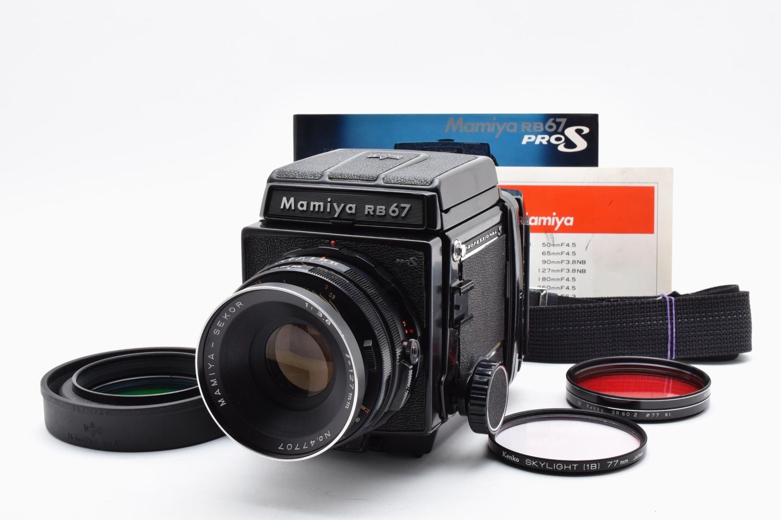 ◆ 上 マミヤ Mamiya RB67 Pro S セコール Sekor 127mm f3.8 中判 カメラ レンズ セット動作 済 2211 ◆