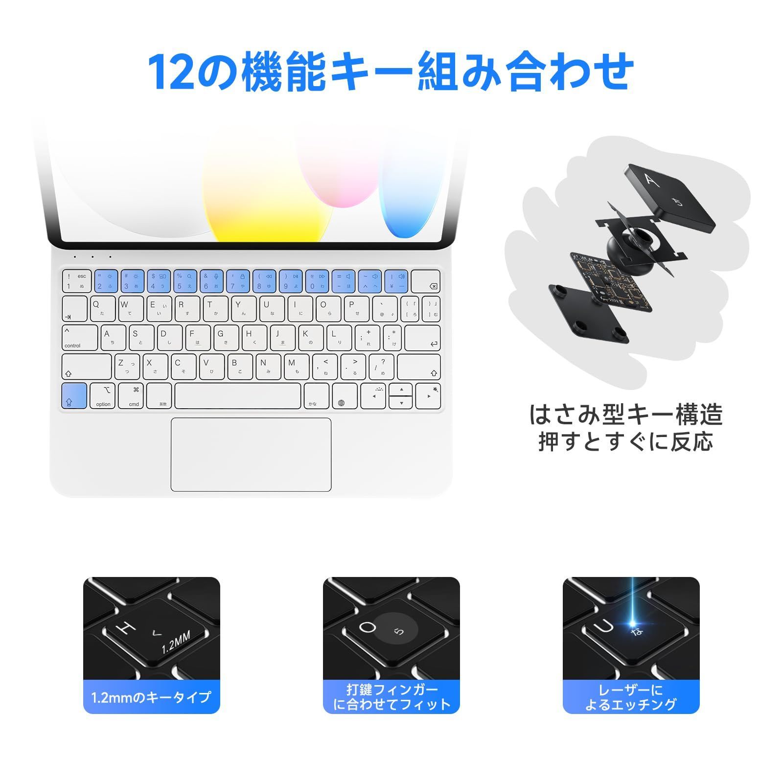 人気商品】10世代 iPad ケース for キーボード、IPad HOU 10世代