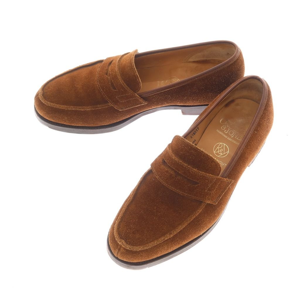 中古】クロケットアンドジョーンズ CROCKETTu0026JONES ビューティー＆ユース別注 スエード コインローファー  ブラウン【サイズ6E】【メンズ】