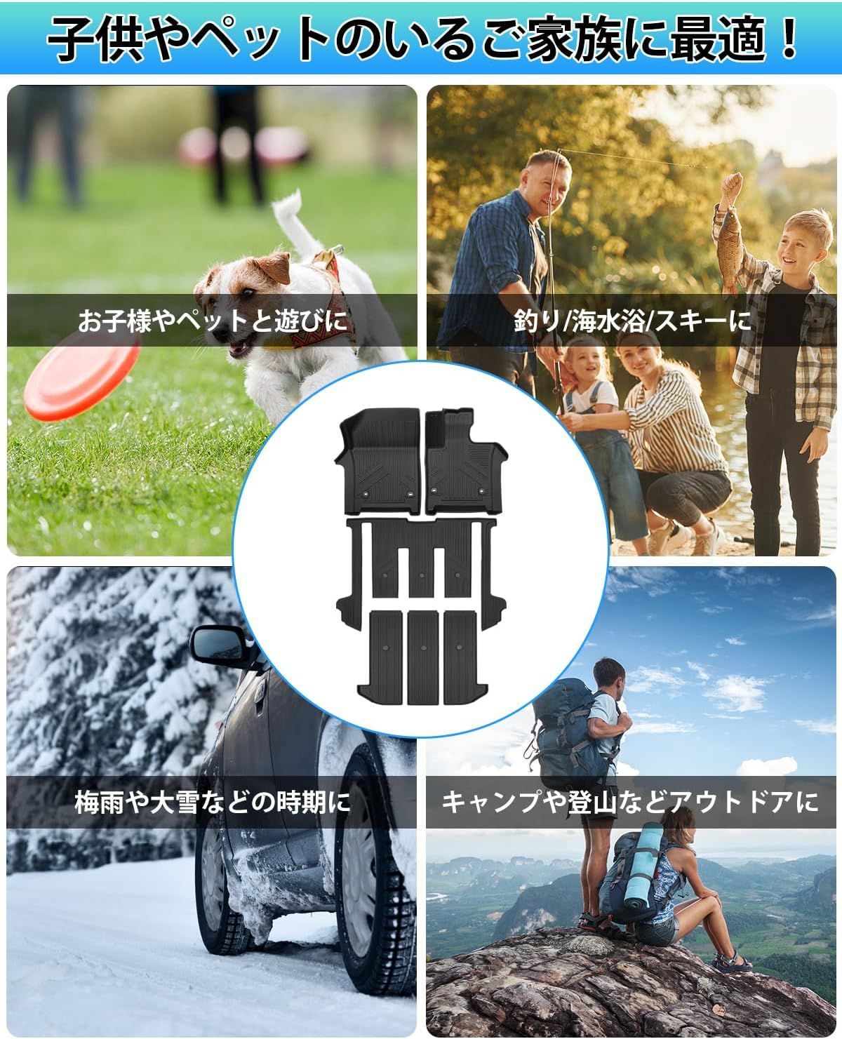 3Dフロアマット 立体構造