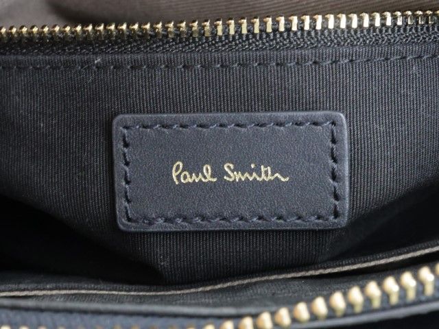 2407-5 ポールスミス ショルダーバッグ Paul Smith レザー製 ブラック
