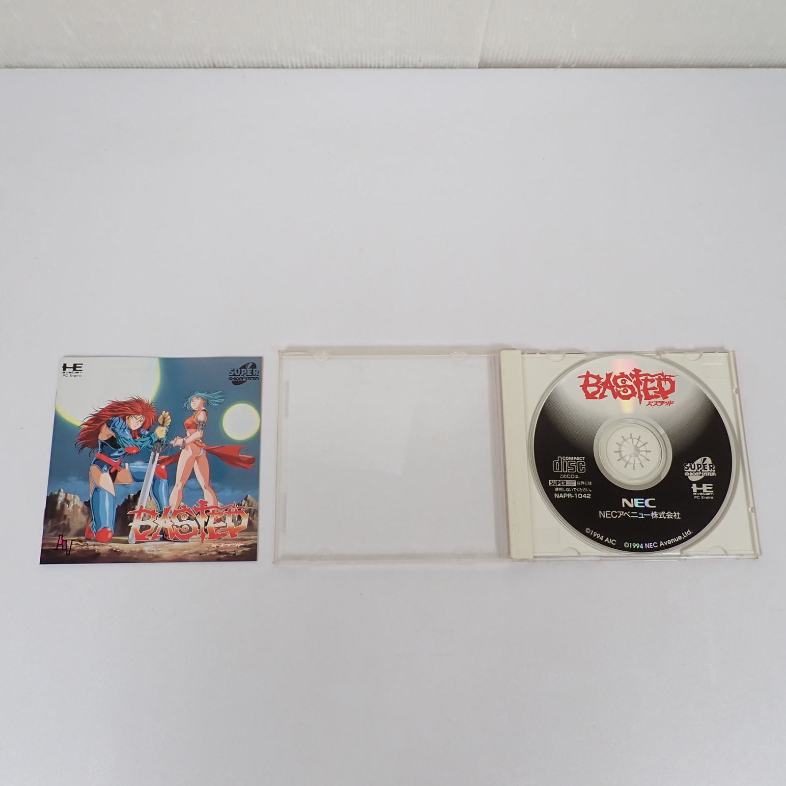PCエンジン バステッド 箱 説明書付き BASTED SUPER CD-ROM2 NEC