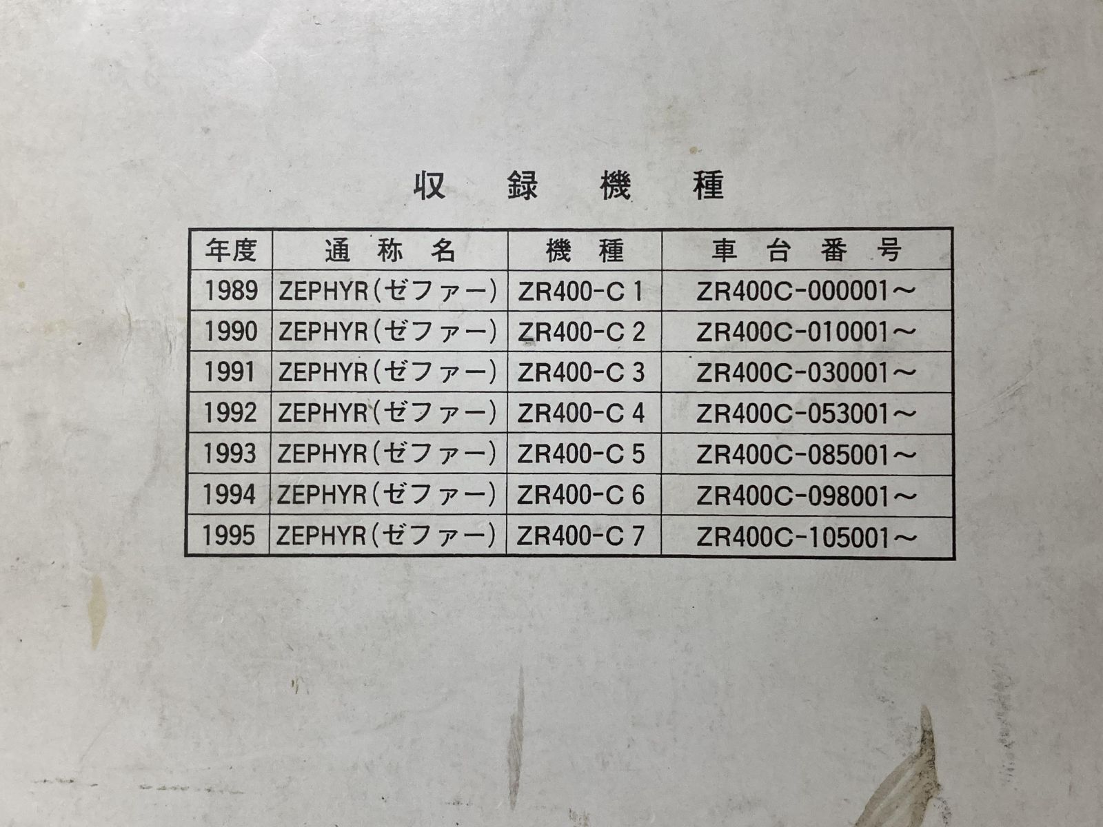 ゼファー400 サービスマニュアル 7版 配線図 カワサキ 正規 バイク 整備書 ZR400-C1 C2 C3 C4 C5 C6 車検 整備情報 【中古】 44 ゼファー400 ZEPHYR サービスマニュアル 7版 配線図 カワサキ 正規