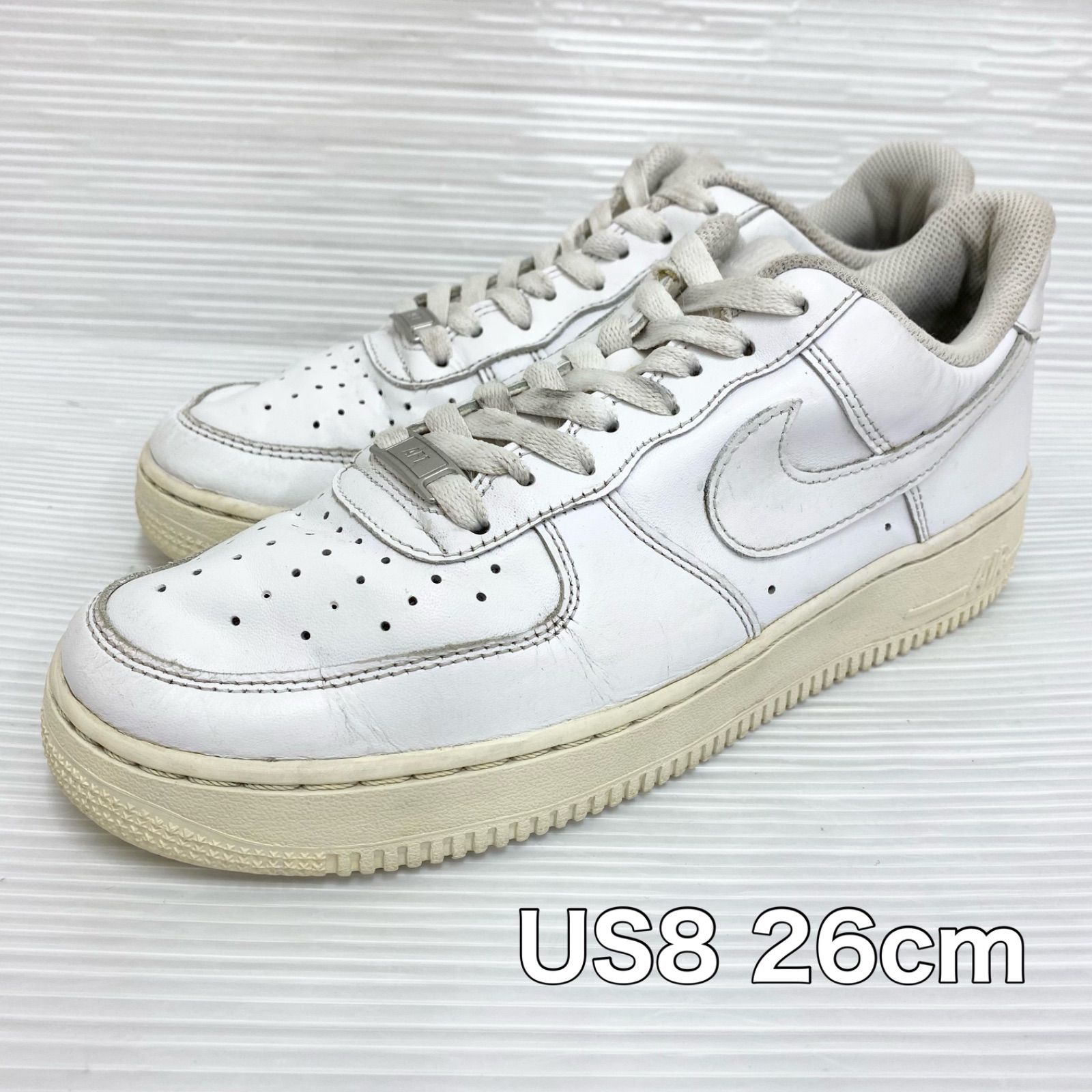 ナイキ エアフォースワン NIKE AIR FORCE 1 26cm ホワイト - メルカリ