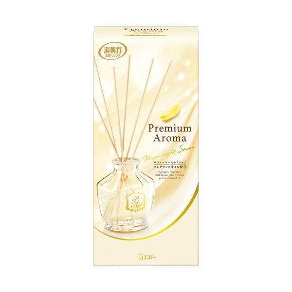 まとめ エステー玄関 リビング用 消臭力 Premium Aroma Stick ムーンライトシャボン 本体 50mL 1個 ×10セット