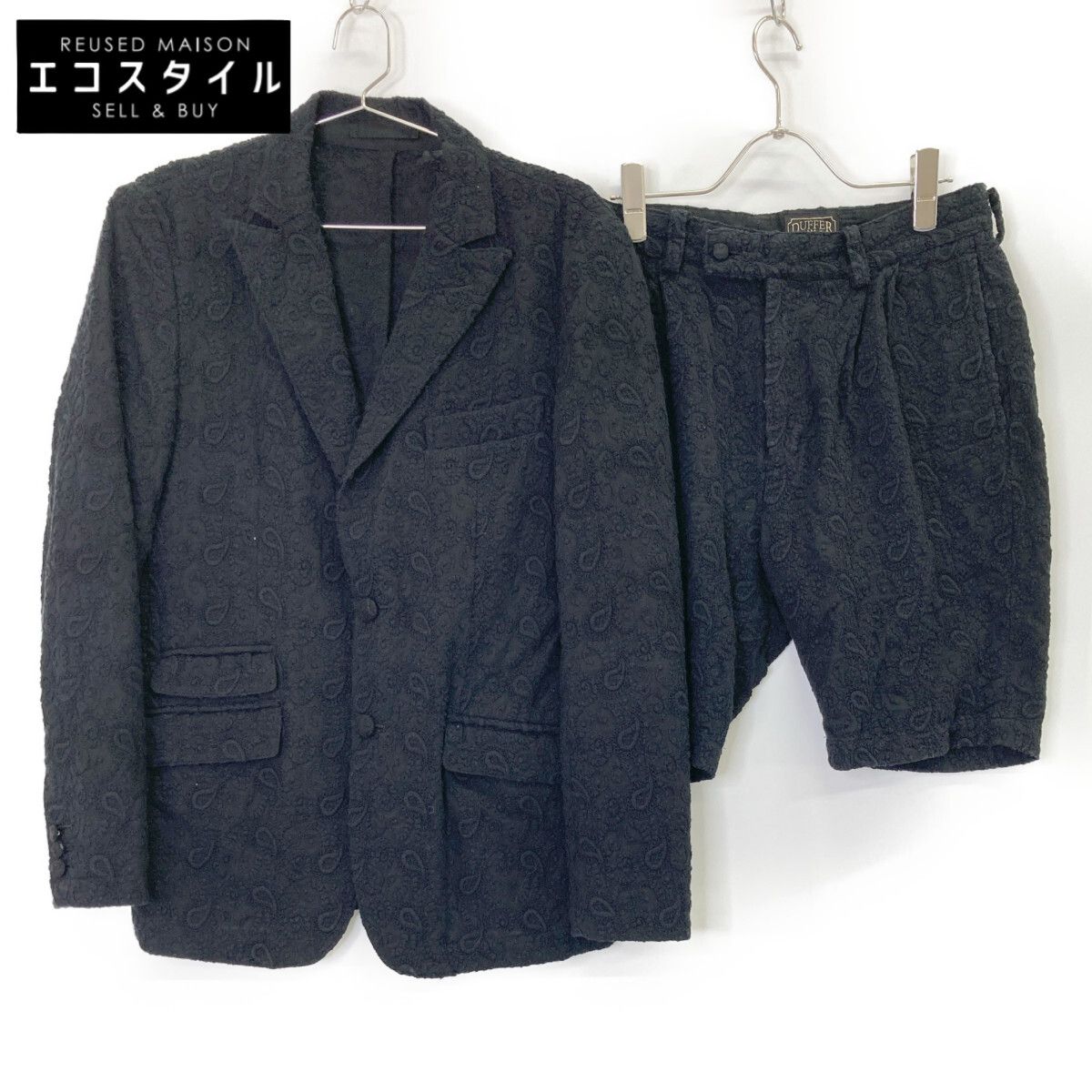 美品 Duffer ビジネススーツ スリーピース セットアップ ブラック 美品 Duffer ビジネススーツ スリーピース セットアップ ブラック