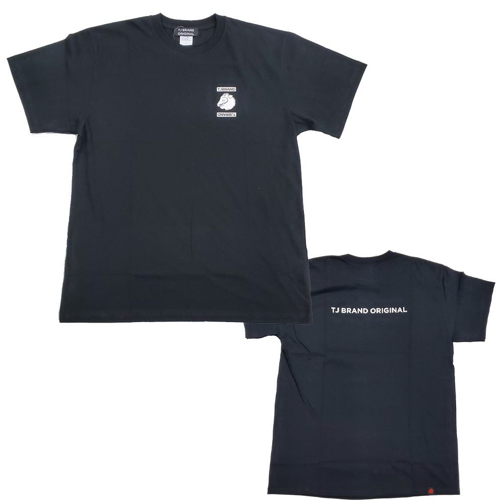 ティージェーブランド(TJBRAND) TJ BRAND SQUARE LOGO TEE 6.0oz (BLACK) Lサイズ Tシャツ