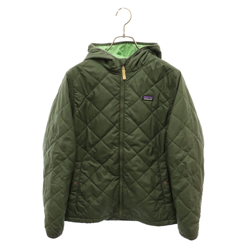 PATAGONIA (パタゴニア) 20SS Boys Diamond Quilt Hoody キッズ ダイアモンド キルティング フーディ ジャケット グリーン 68055