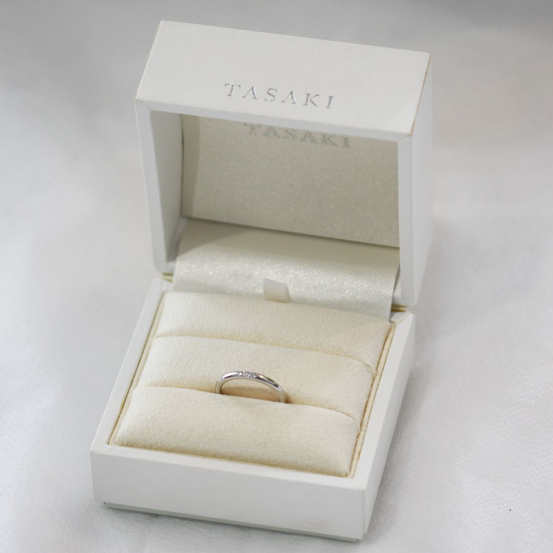 タサキ TASAKI イノチェンテ ダイヤ0.02ct リング 7号 PT950 結婚指輪 箱 E1481 - メルカリ